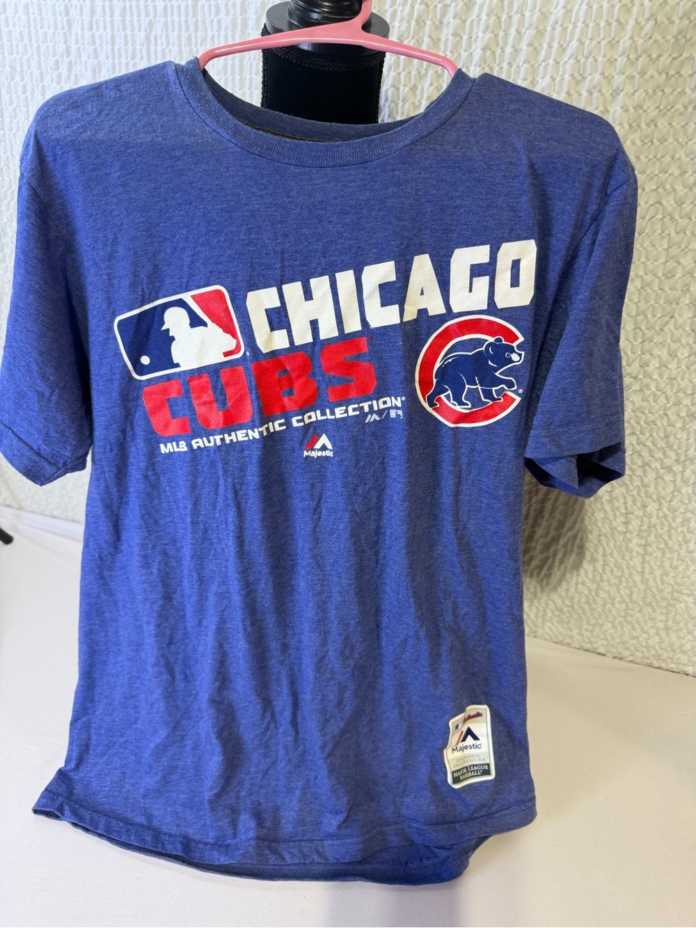 Majestic Chicago Cubs Blue Graphic Short Sleeve Tee